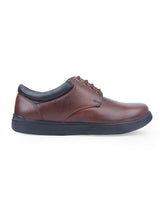 Men's leather brown shoes 30205