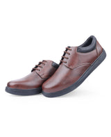 Men's leather brown shoes 30205