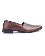 Men's leather brown shoes 30306