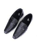 Men's leather black shoes 30309