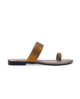 ladies fancy flat golden chappals 303301