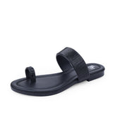 ladies fancy flat black chappals 303303