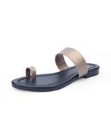 Ladies flat gray chappals 303307