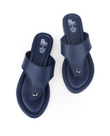 ladies flat blue chappals 303310