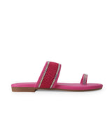 ladies flat pink chappals 304404