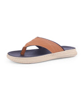 Men's Leather brown chappals 30501
