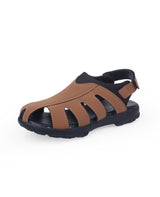 Men's brown floaters 30505