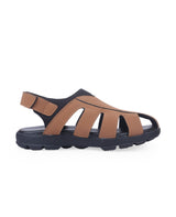 Men's brown floaters 30505