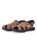 Men's brown floaters 30505