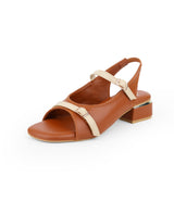 Ladies heel brown sandals 305612