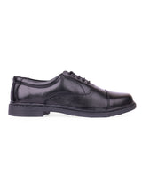 Men's leather oxford black shoes 31403