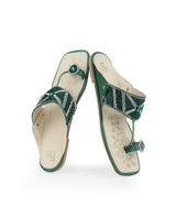LADIES KOLAPURI GREEN CHAPPAL 31602