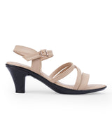 Ladies Heel Beige sandals 329904
