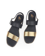 ladies golden flat sandals 329912