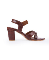 ladies Heel brown sandals 329917