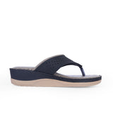 LADIES FLAT COMFORT BLACK CHAPPAL 329920