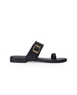ladies fancy flat black chappals 360301