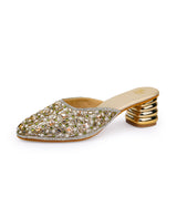 LADIES HEEL GOLDEN JUTTI 400252