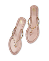 LADIES HEEL PARTYWEAR ROSE GOLD CHAPPALS 400258