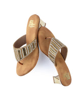 Ladies partywear brown chappals 401078