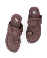 Men's brown chappals 506131