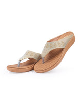 LADIES HEEL TAN CHAPPAL 506279