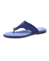 ladies flat blue chappals 60394