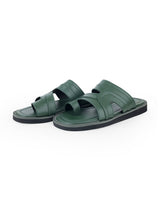 Men's green chappals 61458