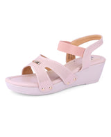 Ladies heel beige sandals 63106