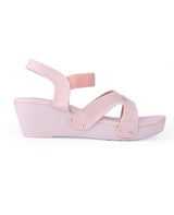 Ladies heel beige sandals 63106