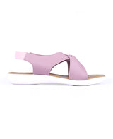 Ladies pink flat sandals 63613