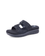 Ladies heel black chappals 105852