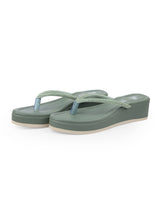 Ladies Heel green chappals 66598