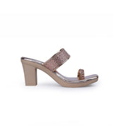 ladies heel fancy golden chappals 66640