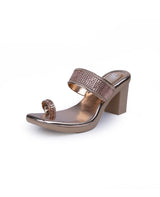 ladies heel fancy golden chappals 66640