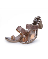 ladies heel fancy golden chappals 66640