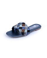 LADIES FLAT MULTI COLOR CHAPPAL 66656
