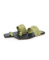 LADIES FLAT GREEN CHAPPAL 66670