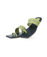 LADIES FLAT GREEN CHAPPAL 66670