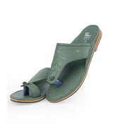 Men's kolhapuri chappals green 68577