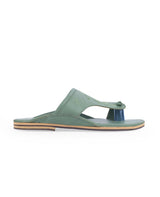Men's kolhapuri chappals green 68577