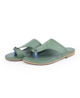 Men's kolhapuri chappals green 68577