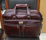 LEATHER BROWN PORTFOLIO OFFICE BAG 11636