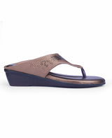 ladies heel brown chappals 08606