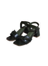 Ladies heel green sandals 329915