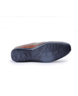 Men's leather brown half shoes 02086