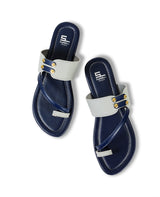 ladies flat blue chappals 05543