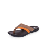 Men's Leather brown chappals 06392