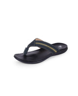 Men's Leather black chappal's 06394