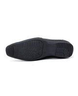 Men's leather black shoes 09445